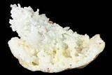 Peach Stilbite Crystals on Sparkling Quartz Chalcedony - India #168757-2